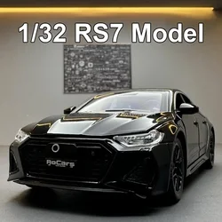 1/32 Scale RS7 Model Car Toy Alloy Diecast High Simulation with Sound and Light Pull Back Vehicles Toys for Kids Christmas Gifts