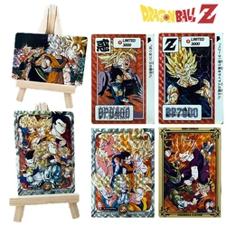 Dragon Ball DIY Son Goku Bulma Vegeta carte da collezione per regali di compleanno di natale colore flash lattice flash rifrazione