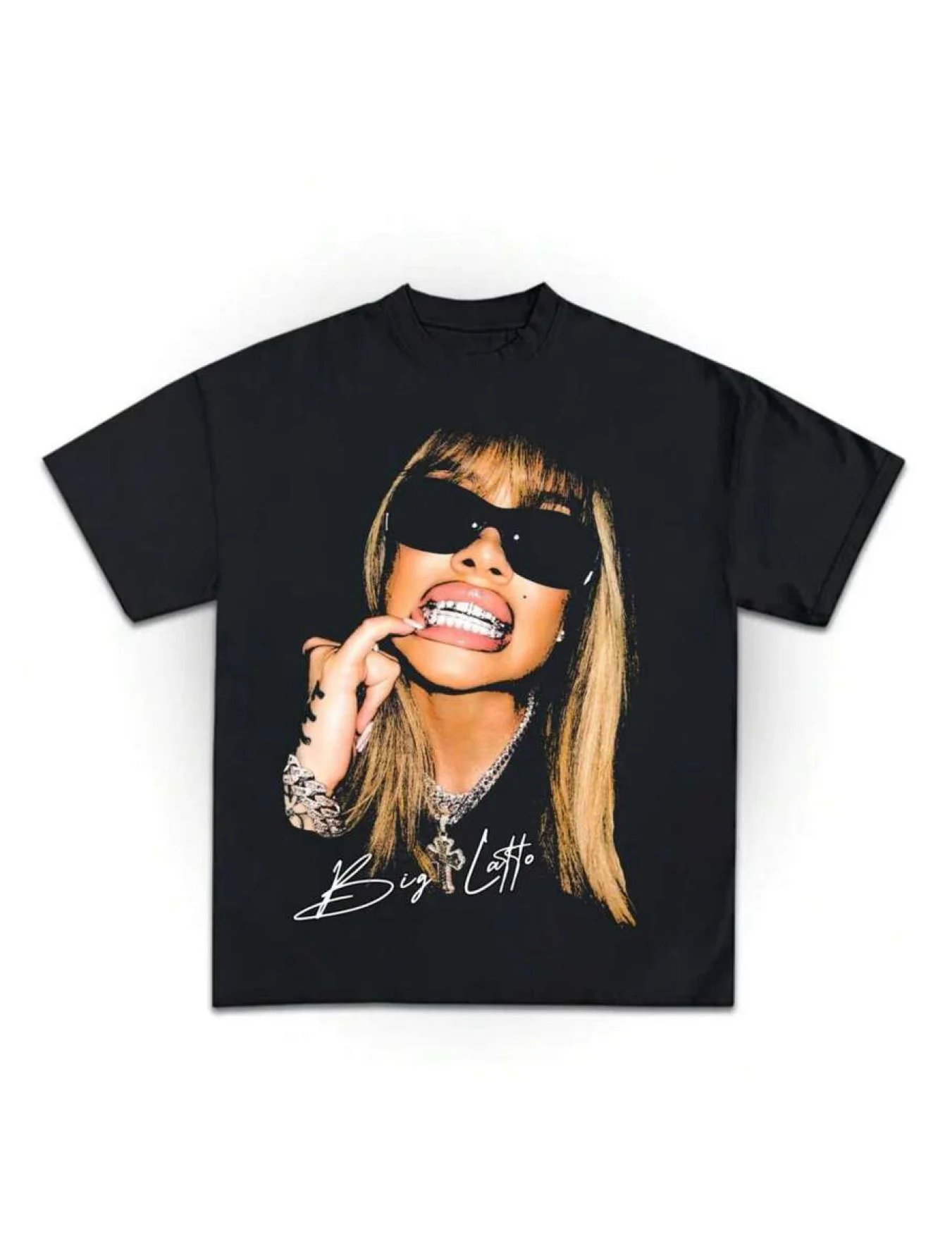 Big Latto Pattern T-shirt Design PNG DTF Poster PNG