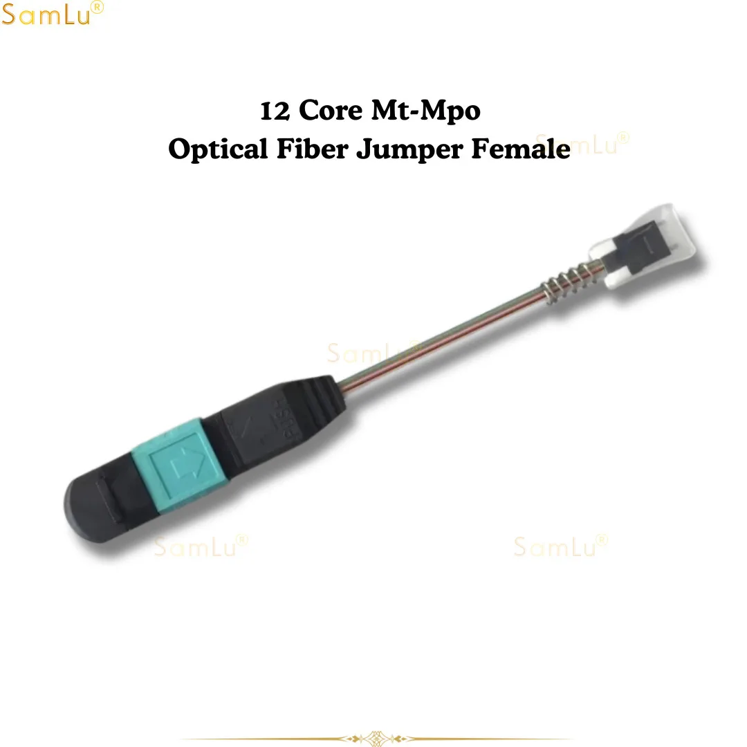 

12 Core Mt-Mpo Optical Fiber Jumper Female OM3 10 Gigabit Multimode SM Pigtail Factory Direct Sales Can Customize