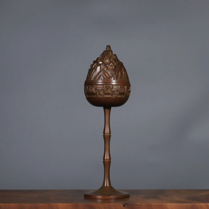 Copper Boshan burner, holder use, coils, sandalwood incense for home, indoor, office, study, te