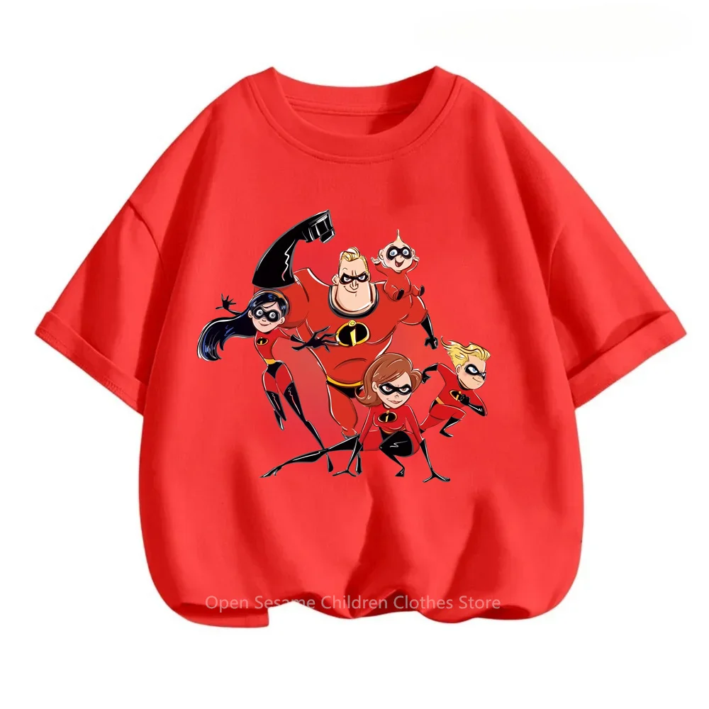 Disney Incredibles Tees - Summer Fun for Kids - Vibrant Cartoons for Outdoor Adventures & Festive Celebrations