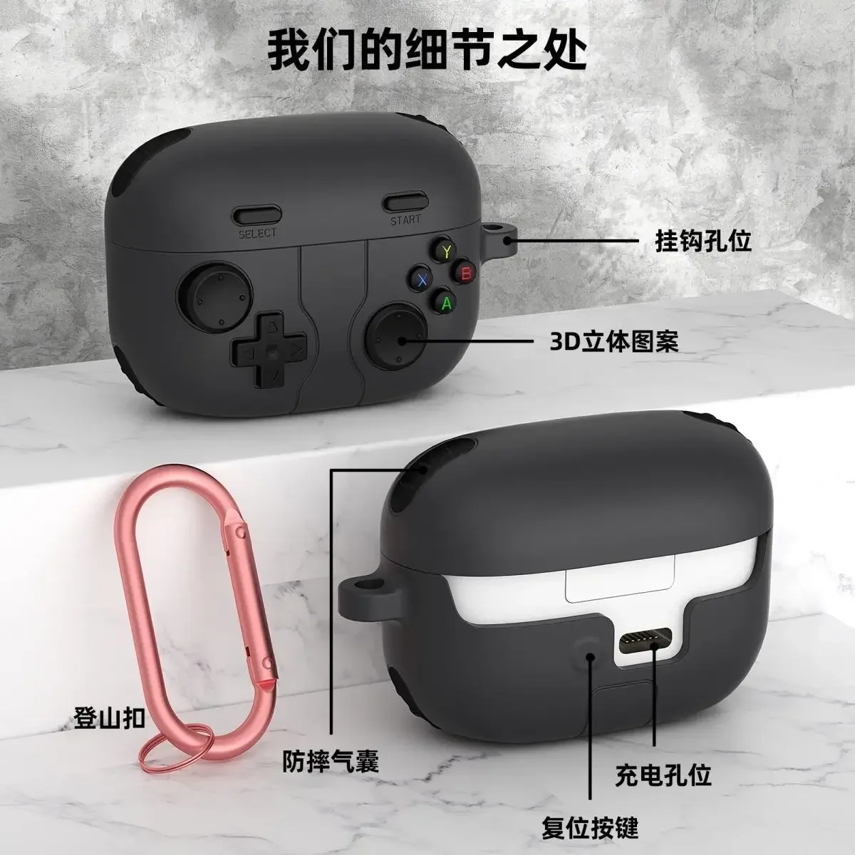 Suitable For Sony linkbuds S headset 3D Luxury games Button design Liquid silicone protective cover anti fall and dust-proof