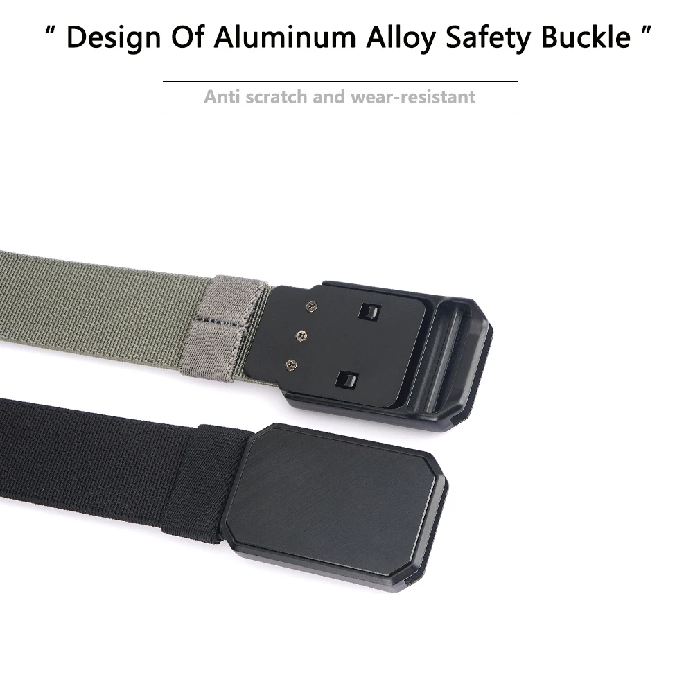 TUSHI Men Aluminium Outdoor Hunting Magnetic Tactical Belt Multi Function Combat Survival Quality Marine Corps Canvas Nylon Belt