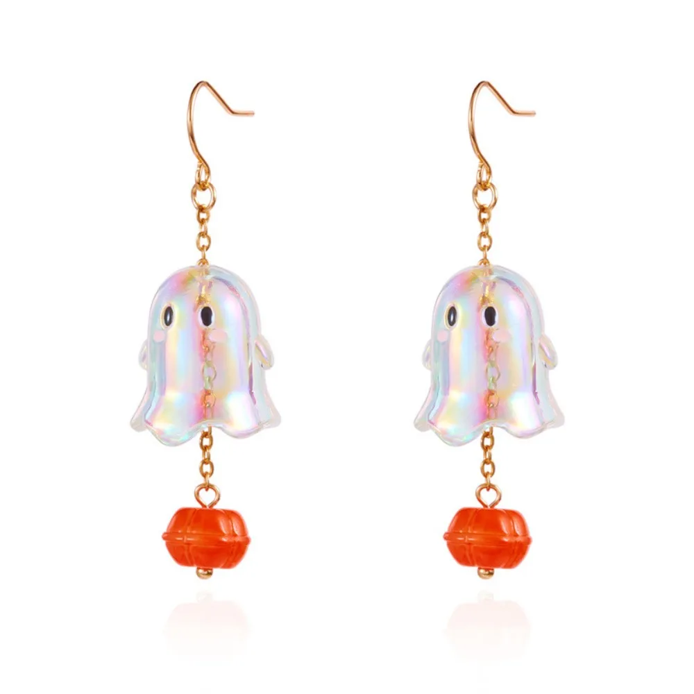 Exquisite Alloy Halloween Earrings Ghost Personality Pumpkin Ear Studs Trick or Treat Jewelry Set Ghost Dangle Earrings Party