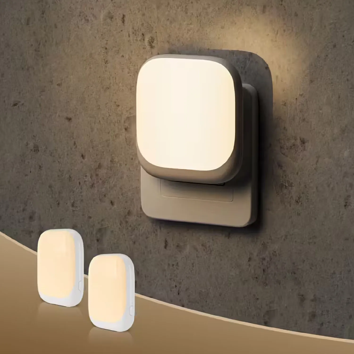 

2pcs 4-Level Adjustable Brightness and Auto On/Off Function in the Dark Plug-in Night Light with Light Sensor Technology