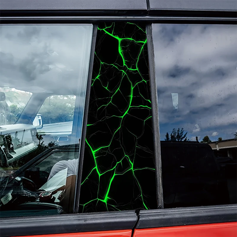 

2 шт. наклеек на центральные стойки автомобиля, флуоресцентная защитная пленка от царапин и трещин