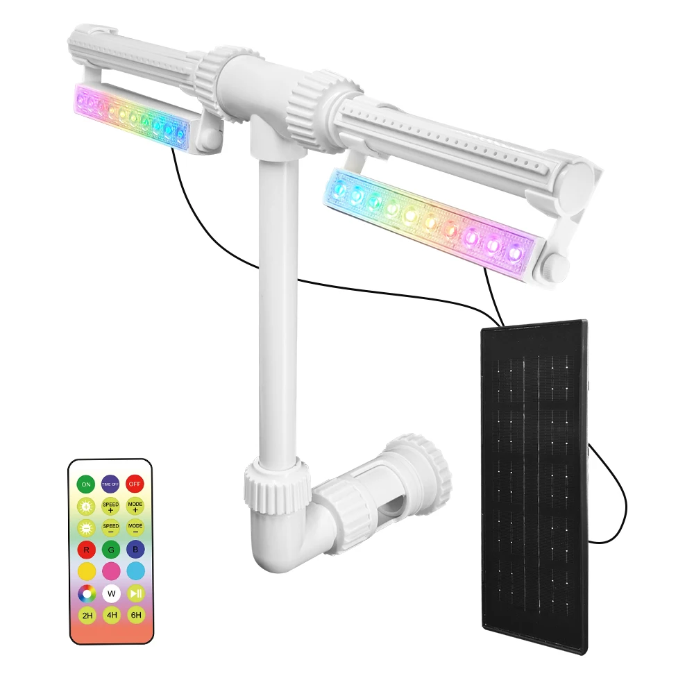 Duals Spray LED Pool Fountain light Cooler Water Swimming Pools Waterfall Sprinkler Fountain Adjustable Waterfall Cooling Relaxa