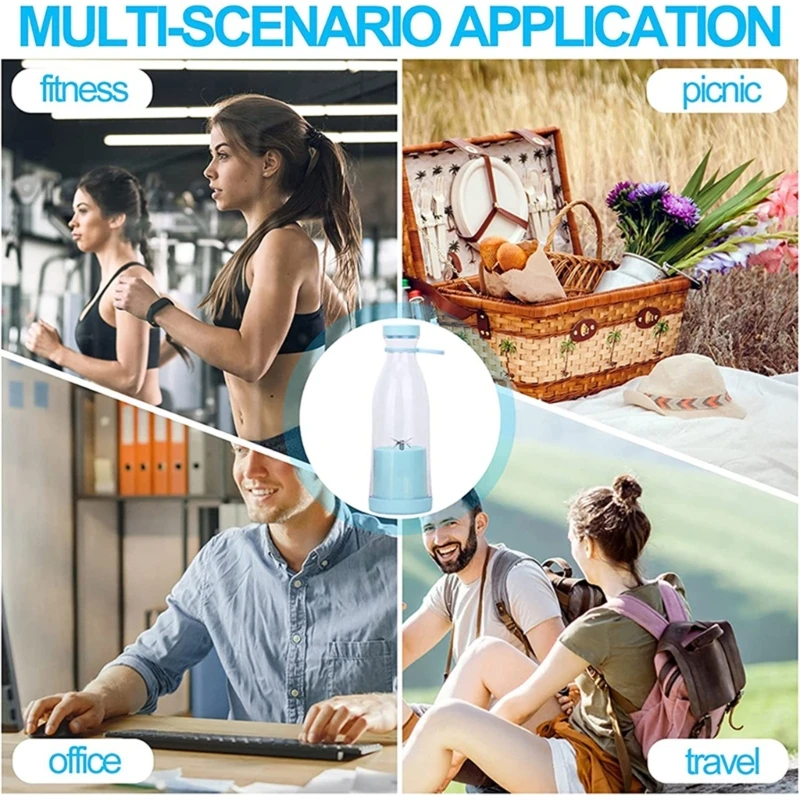 Máquina elétrica sem fio Juicer, Liquidificadores portáteis, Garrafa sem fio, Chopper de cozinha-Smoothie, Orange Mini, Dropshipping