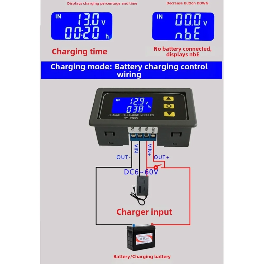 12V 24V 48V Battery Charge Discharge Controller Auto Cut Off Over Under Voltage Automatic Charging Control Battery Management