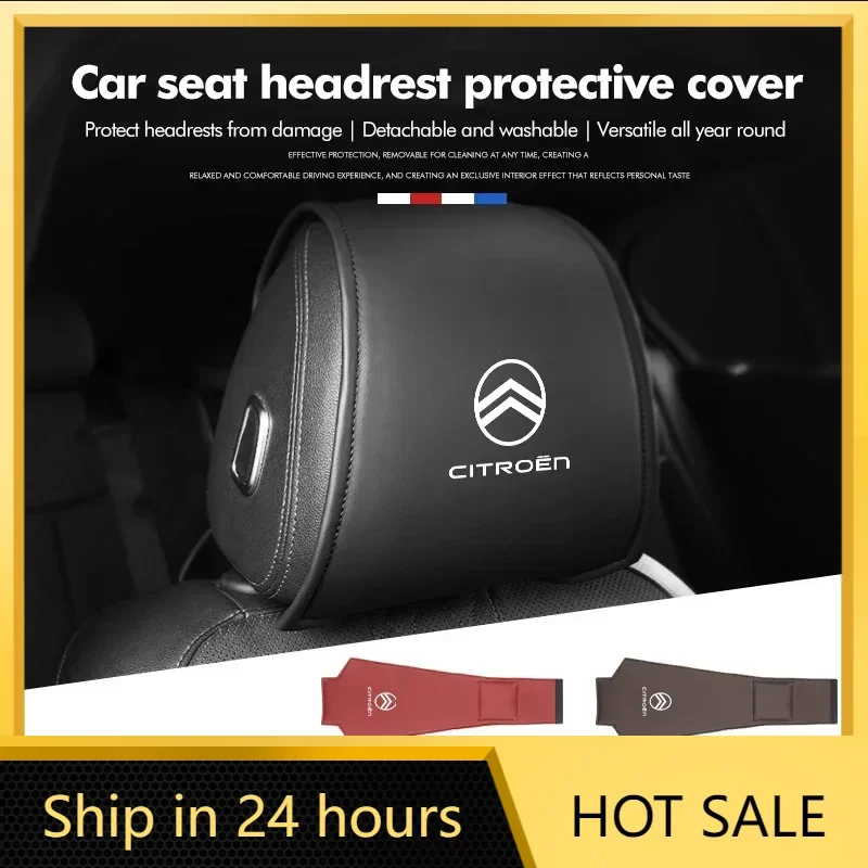 

Car Sticker Leather Car Seat Headrest Protect Cover Universal Accessories For Citroen Grand Berlingo Jumper Celysee Xsara Picass