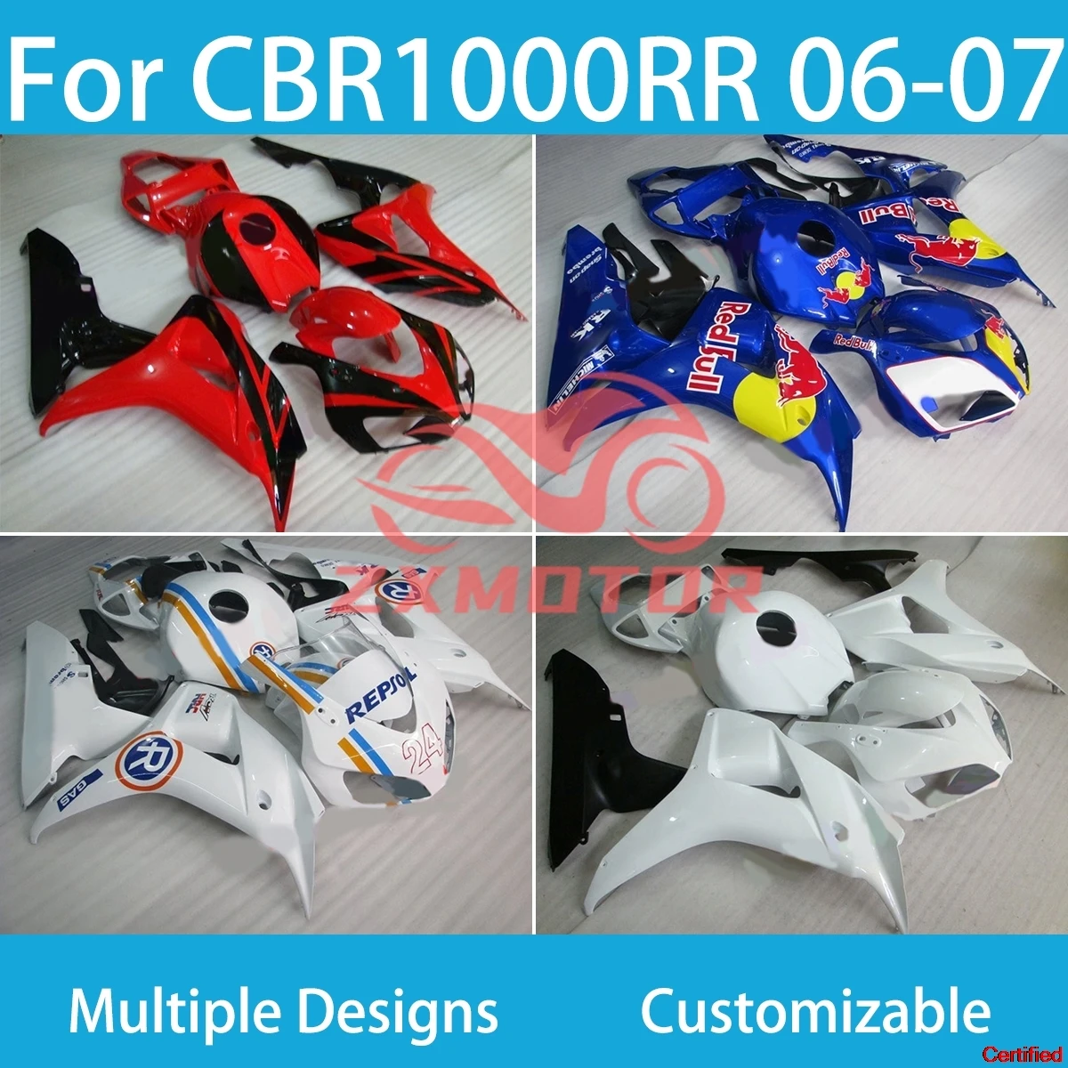 

Complete Customizable Fairings for Honda CBR1000RR 06 07 ABS 100% Fit Fairing Kit CBR1000RR 2006 2007