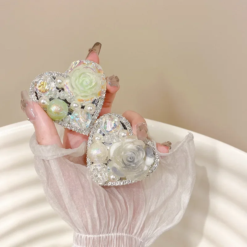 

Держатель для телефона со стразами в стиле бохо, держатель для телефона, кронштейн с лазерным жемчугом, аксессуары для iPhone, Samsung Smart Tok