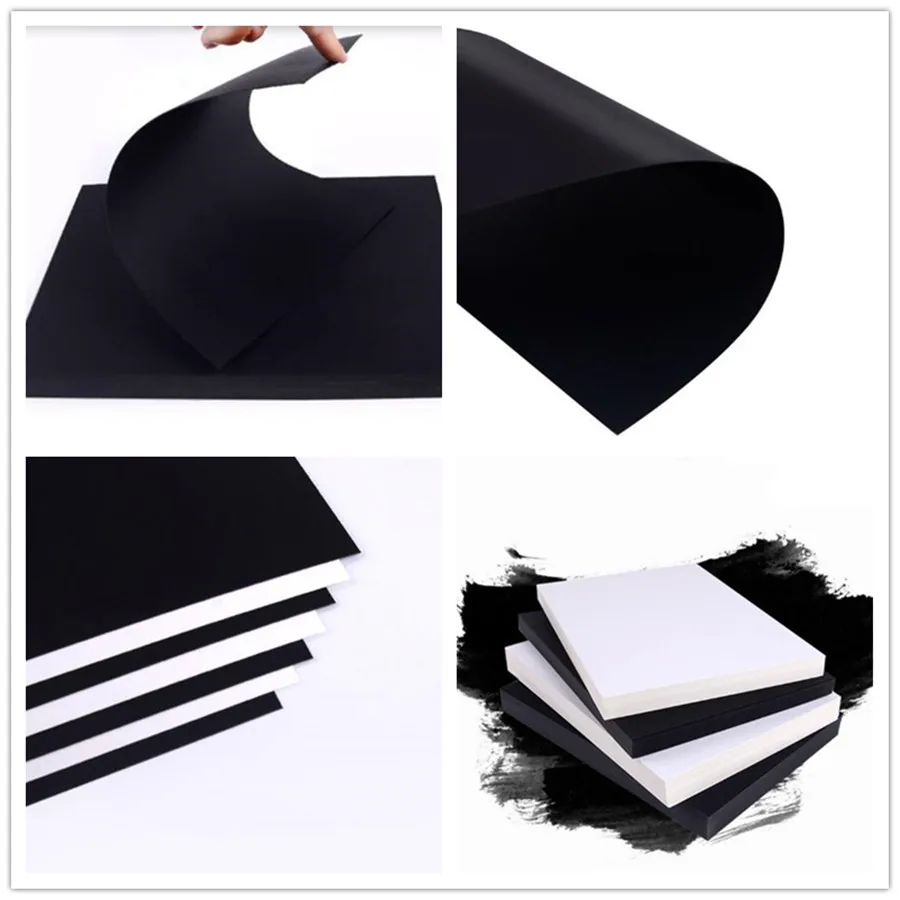 20 Sheets A4 White Black Cardboard DIY Handmade Card Making Craft Paper Cardboard Business Card Paper Painting Cardstock