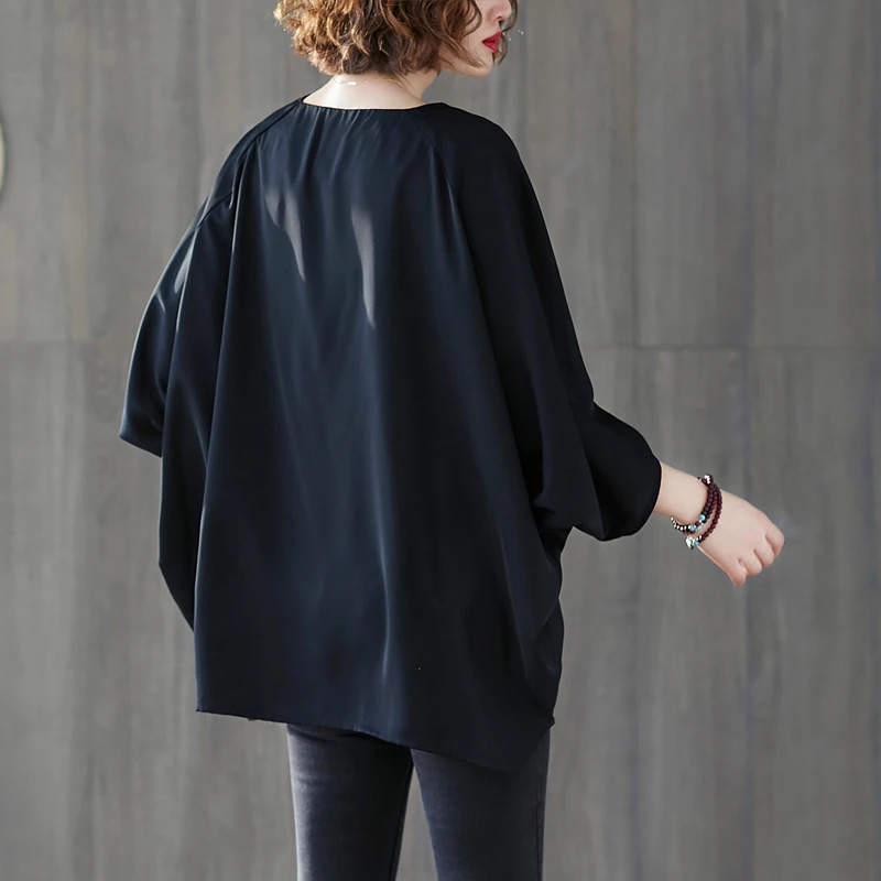 Sommer Neue Lose Fit runde Ne ort Sve T-shirt plus Größe frauen Faionable Farbe Bauch Bedecken Top Koreanische Sle