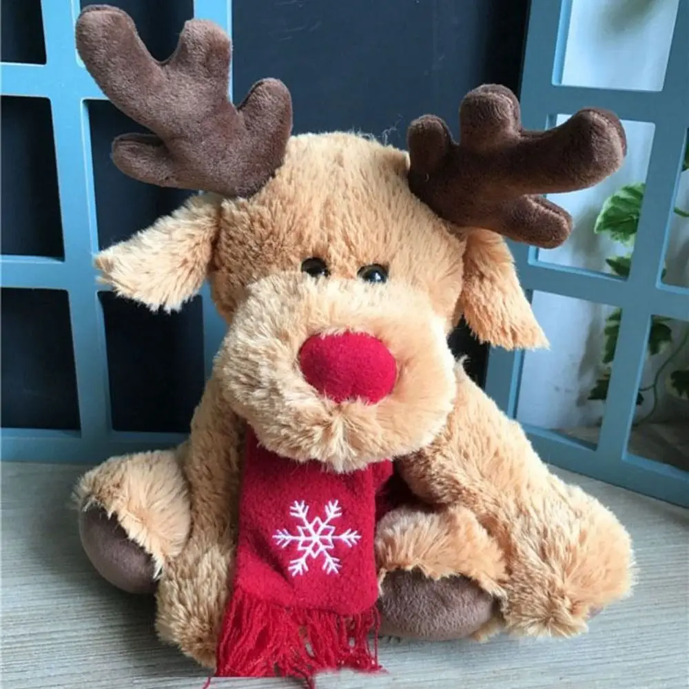 น่ารัก 30 ซม.Elk ตุ๊กตาของเล่น Reindeer ตุ๊กตาอุปกรณ์เสริม Elk Plush ของเล่นตุ๊กตา Plush คริสต์มาสของขวัญตุ๊กตาของเล่น