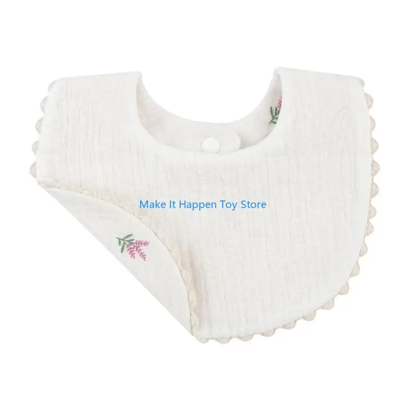 28EC مريلة قطن مزدوجة الجوانب لإطعام الأطفال حديثي الولادة، منشفة لعاب باندانا، وشاح من قماش التجشؤ