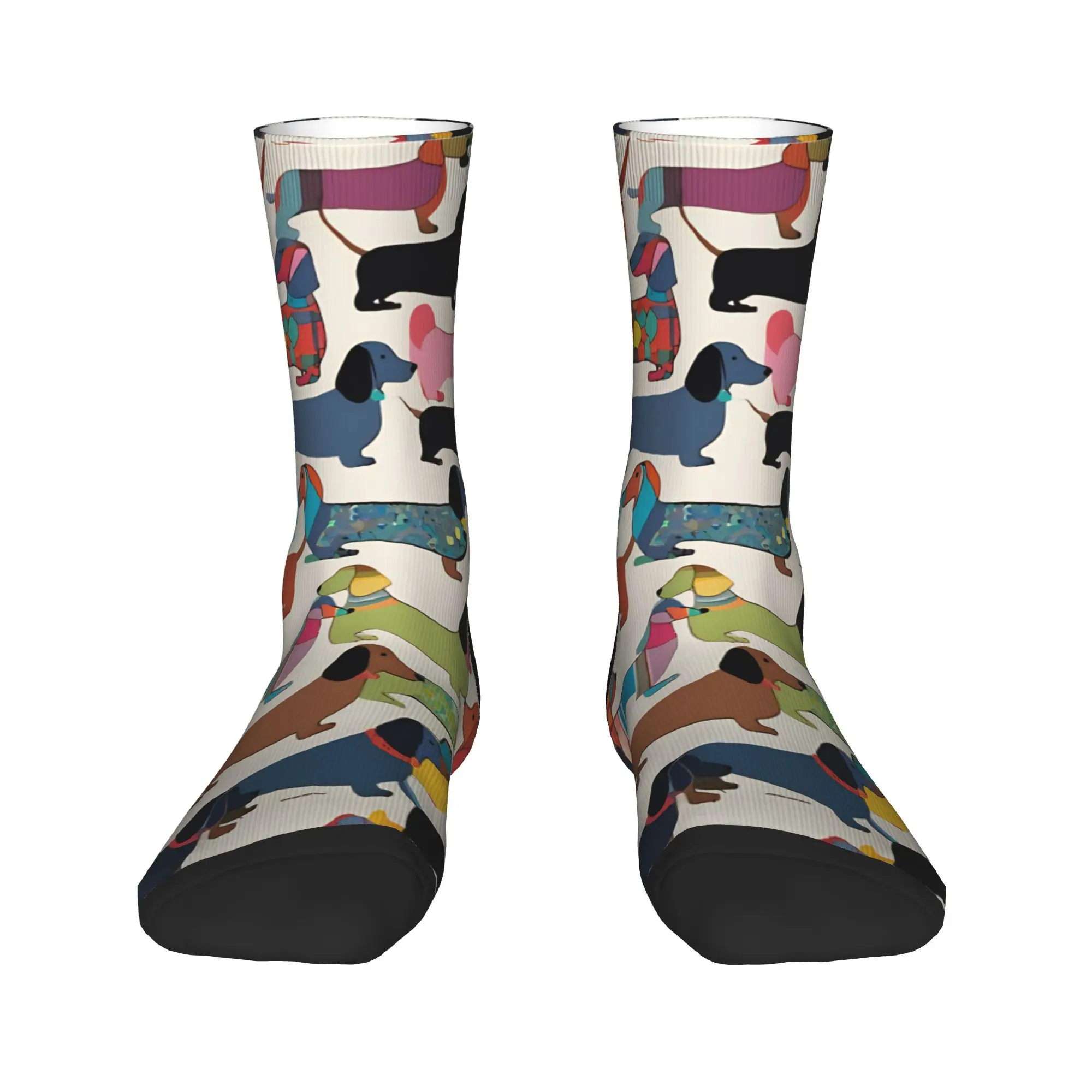 Dachshund Dog Pet Animals Socks Winter  Stockings Modern Couple Breathable Socks Design Running Sports Anti Bacterial Socks