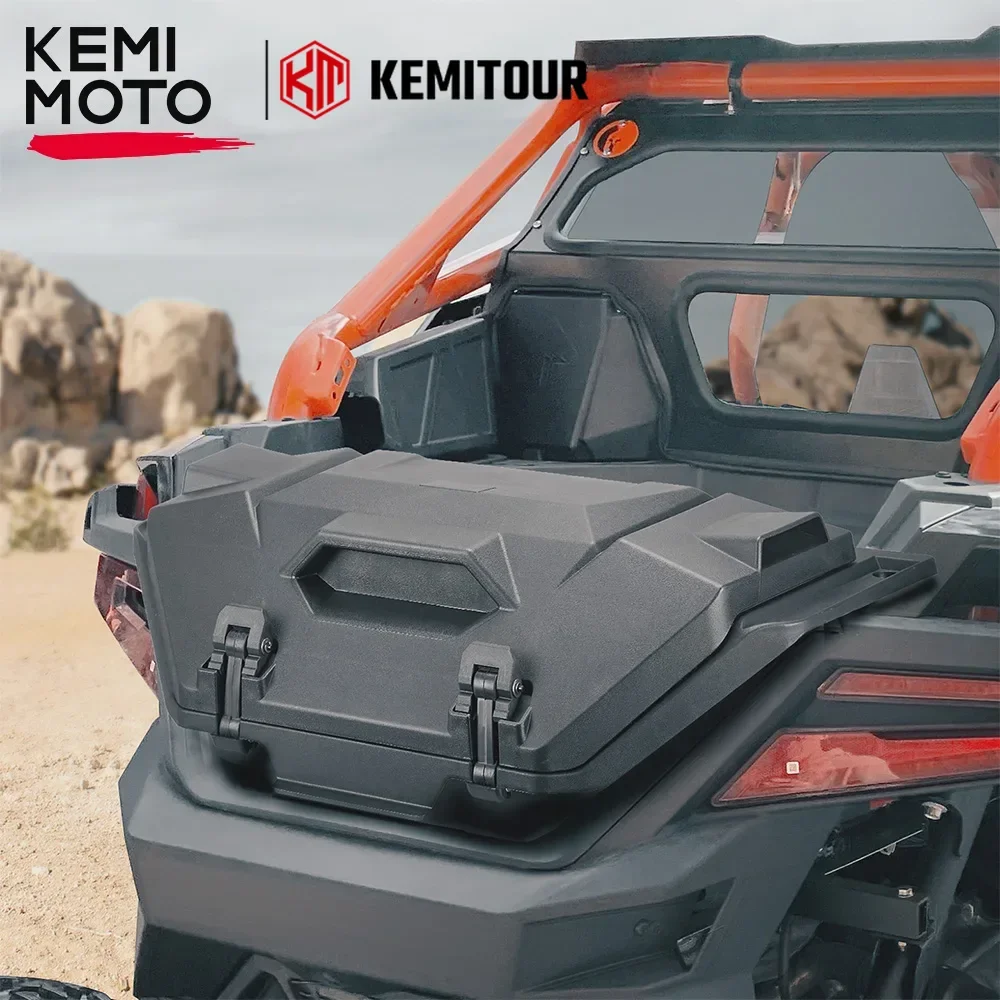 KEMIMOTO Rear Cargo Box Bed Storage Box with Two Lockable Latches Compatible with Polaris RZR PRO R /R 4 2022-2023 2025 #2884236