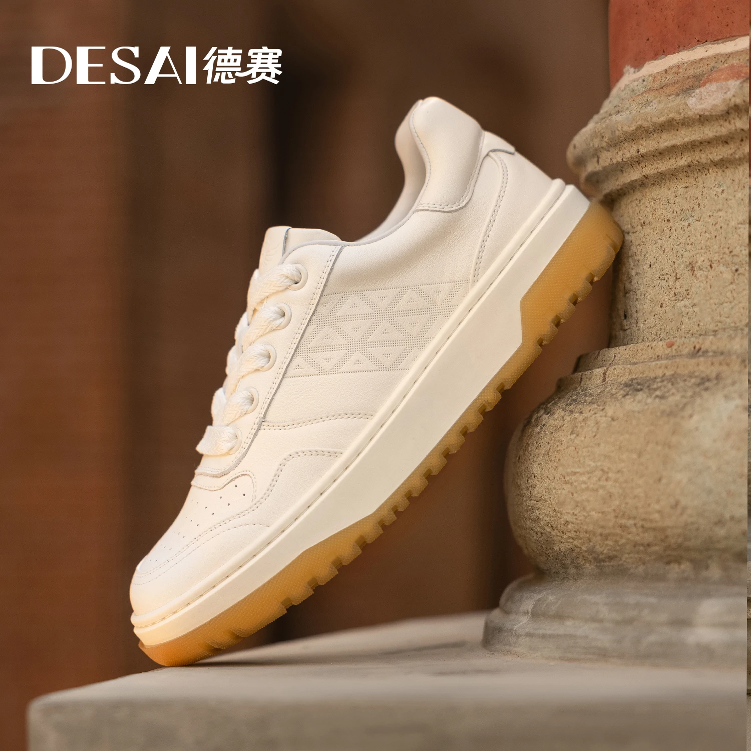 DESAI Sneakers Men Casual Shoes Genuine Leather Soft Breathable Mens Male Shoe Outdoor Comfortable 2024 Fashion Brand Footwear