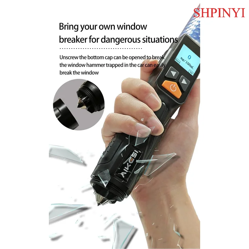 Aikesi Factory Price Professional LCD Digital Display Alcohol Tester Breathalyzer  OEM ODM OBM