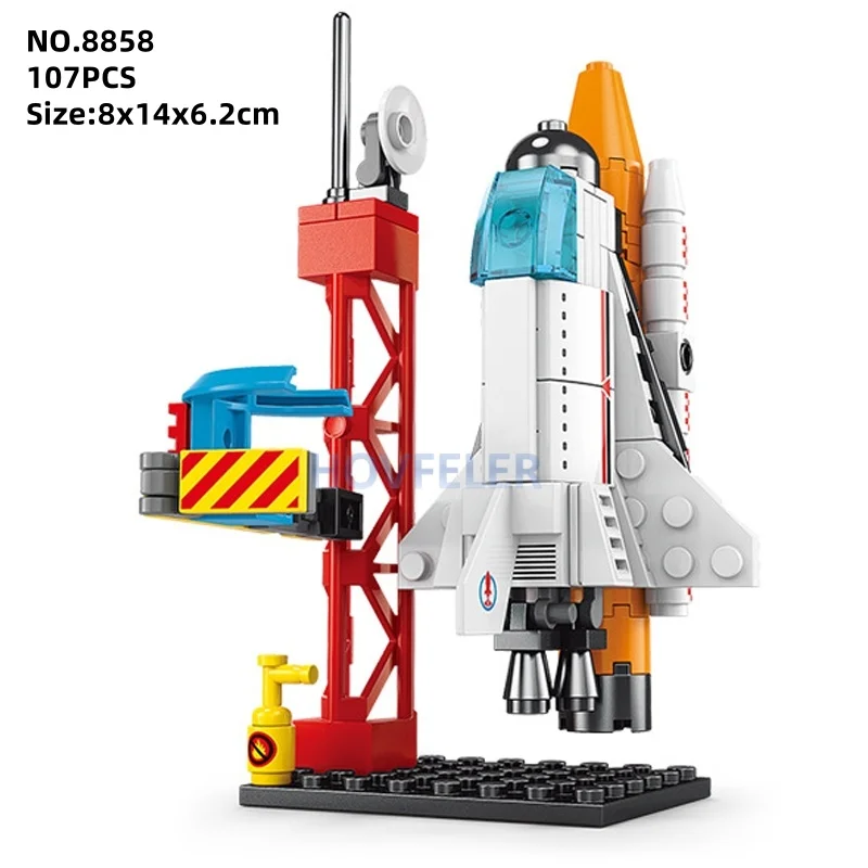 Space Aviation Manned Rocket Model Building Blocks Aerospace Station Bricks City Construction Toys for Kids Children Boys