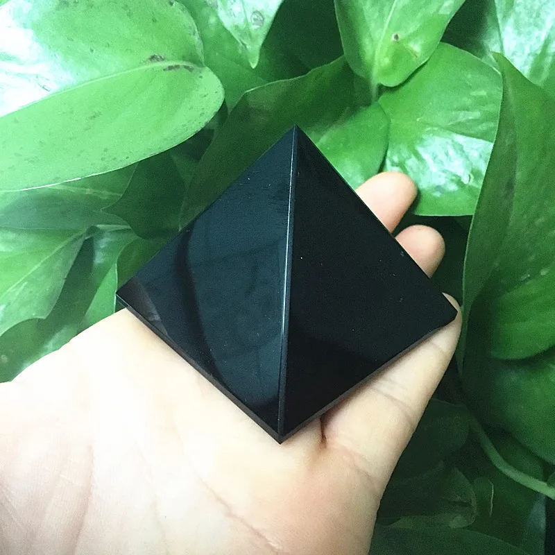 12cm Natural Obsidian Healing Pyramid Natural Mineral Crystal Point Pyramid Natural Obsidian Quartz Stone decoration crystals