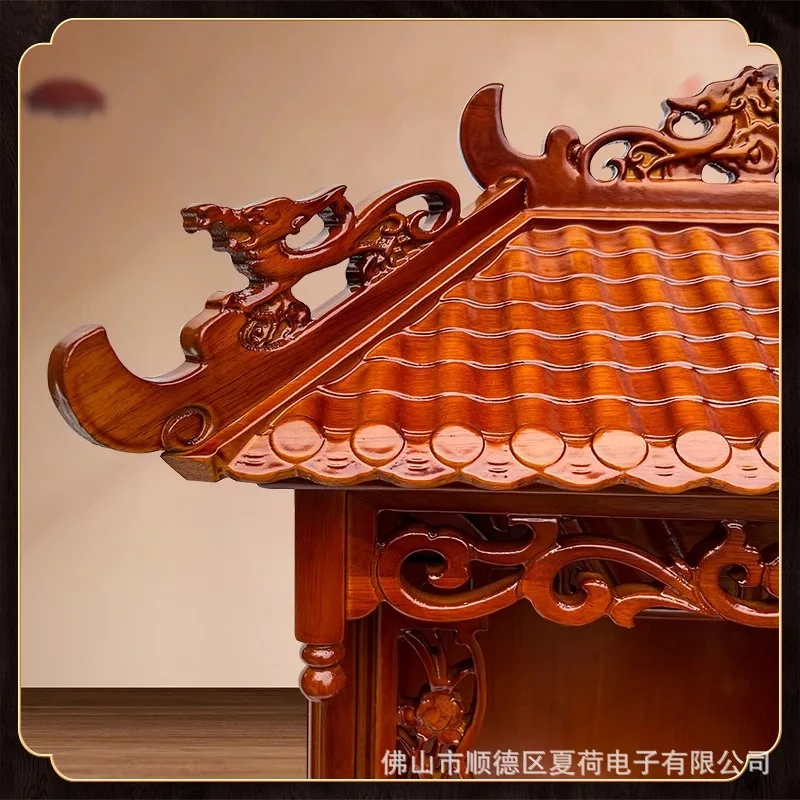 Yjq solid wood Buddhist niche household offering Taiwan Guanyin God of Wealth Buddhist table cabinet