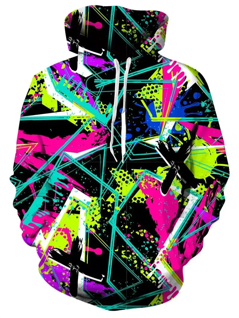 

Novelty Print 3D Patternv Hooded Unisex Hoodies Pullover Sweatshirt with Pocket Hoodie Streetwear Loose Comfortable