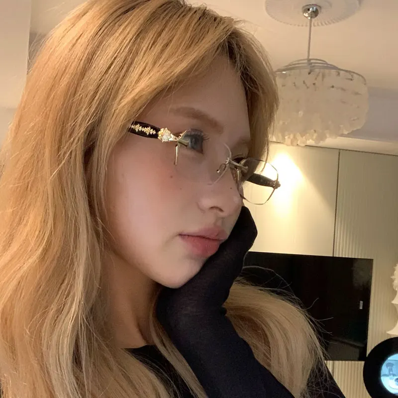 

Новинка 202K, женские очки в квадратной оправе в стиле ретро для девочек, японские стеклянные очки в стиле Харадзюку, компьютерные антисиние очки без оправы