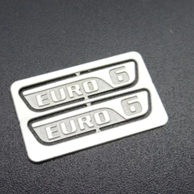 1pcs Metal Euro 6 Standard for 1/14 Tamiya RC Truck MAN TGX TGS TGA Diy Parts