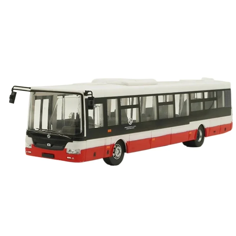 2024 New Diecast 1:43 Scale Autobus SOR NB12 MHD Praha Alloy Bus Simulation Model Static Decoration Souvenir Gifts for Adult Boy