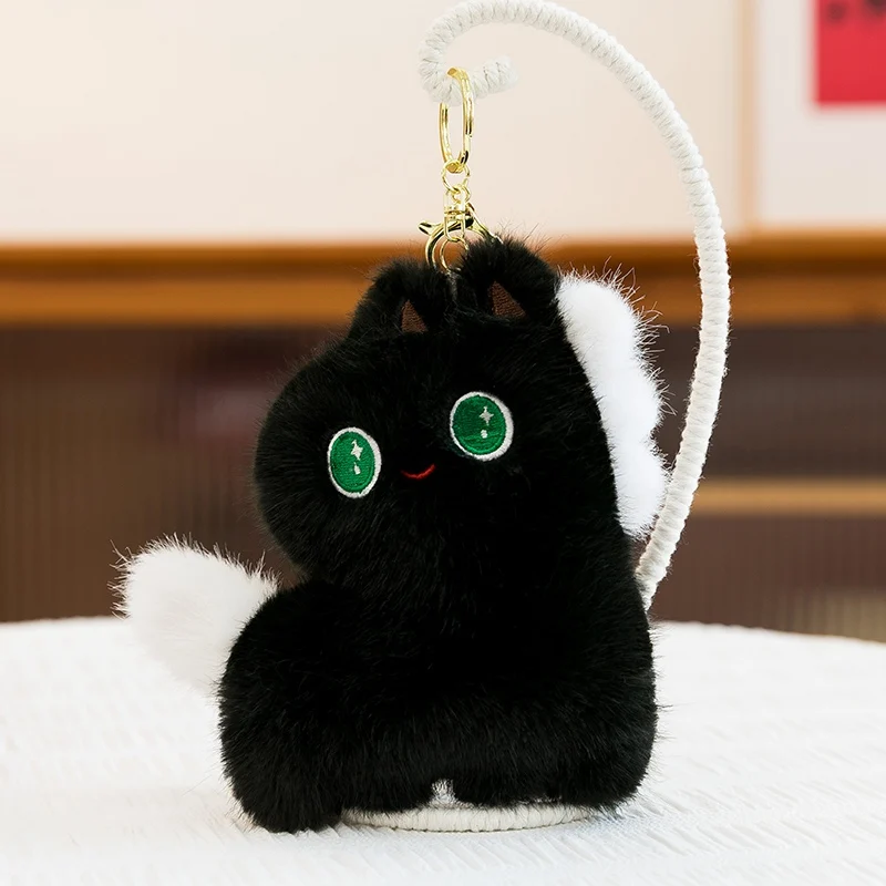 Vocal bonito cavalo chaveiro brinquedo de pelúcia kawaii boneca de pelúcia saco pingente decoração mochila pendurado presente de ano novo