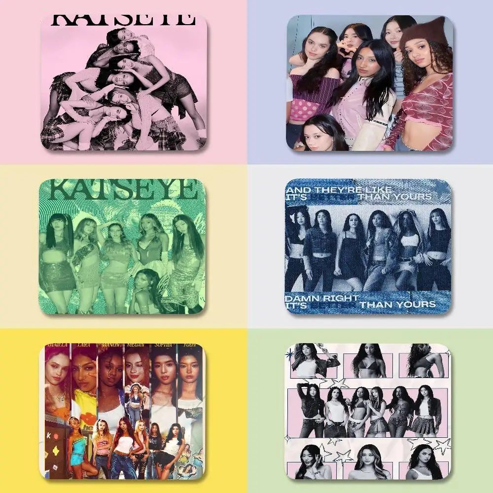 Korea Kpop Band K-Katseye NEW Mouse Pad Custom Mousepad Game Small Size Computer Desk Pad Natural Rubber Home Keyboard Pad