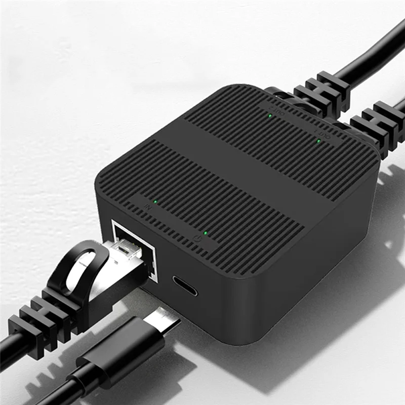 

RJ45 1 In 2 1000Mbps Network Sharer 2-Port Mini Switch With Simultaneous Internet Access Network Splitter Easy Install