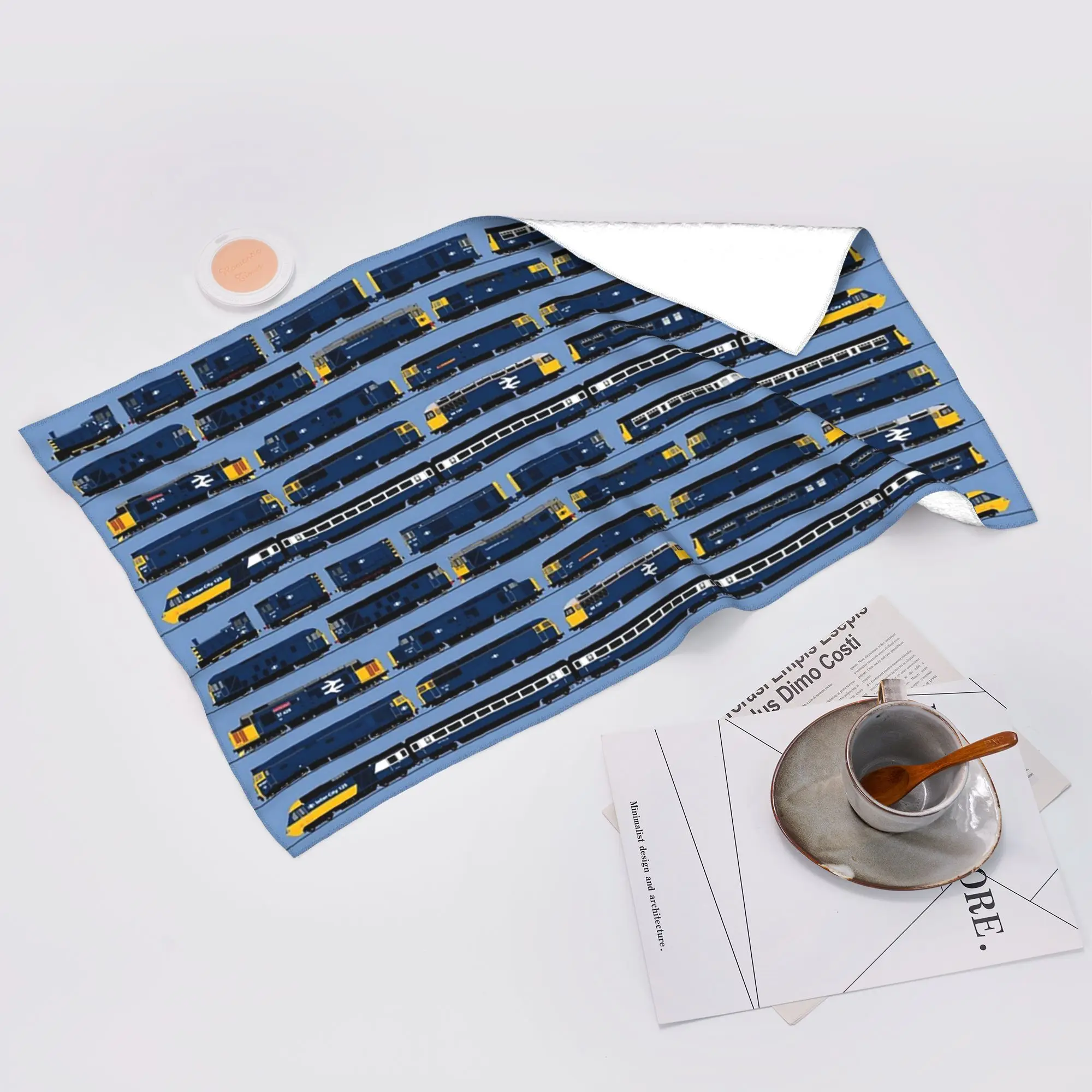 Custom TRAINS Soft Face Towel Quick Dry Pool Bath Cotton Towels Absorbent