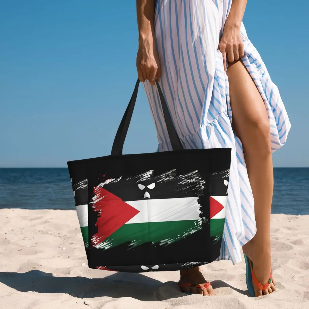 Kneecap Belfast Irish Gaeilge We Are Watching Logo Beach Tote Bag Sport Gym Yoga Duffle Large Women Travel Bag Fitness bag