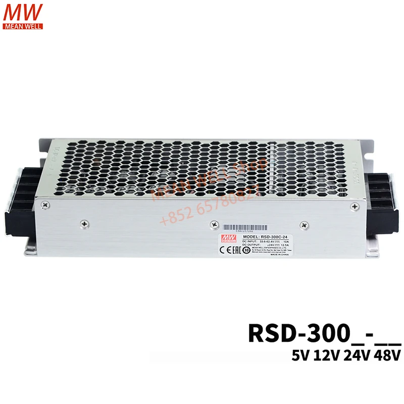 Original MEAN WELL Switching Power Supply 300W Railway Single Output DC-DC Converter RSD-300B-5 300C 300D 300E 300F-5 12 24 48