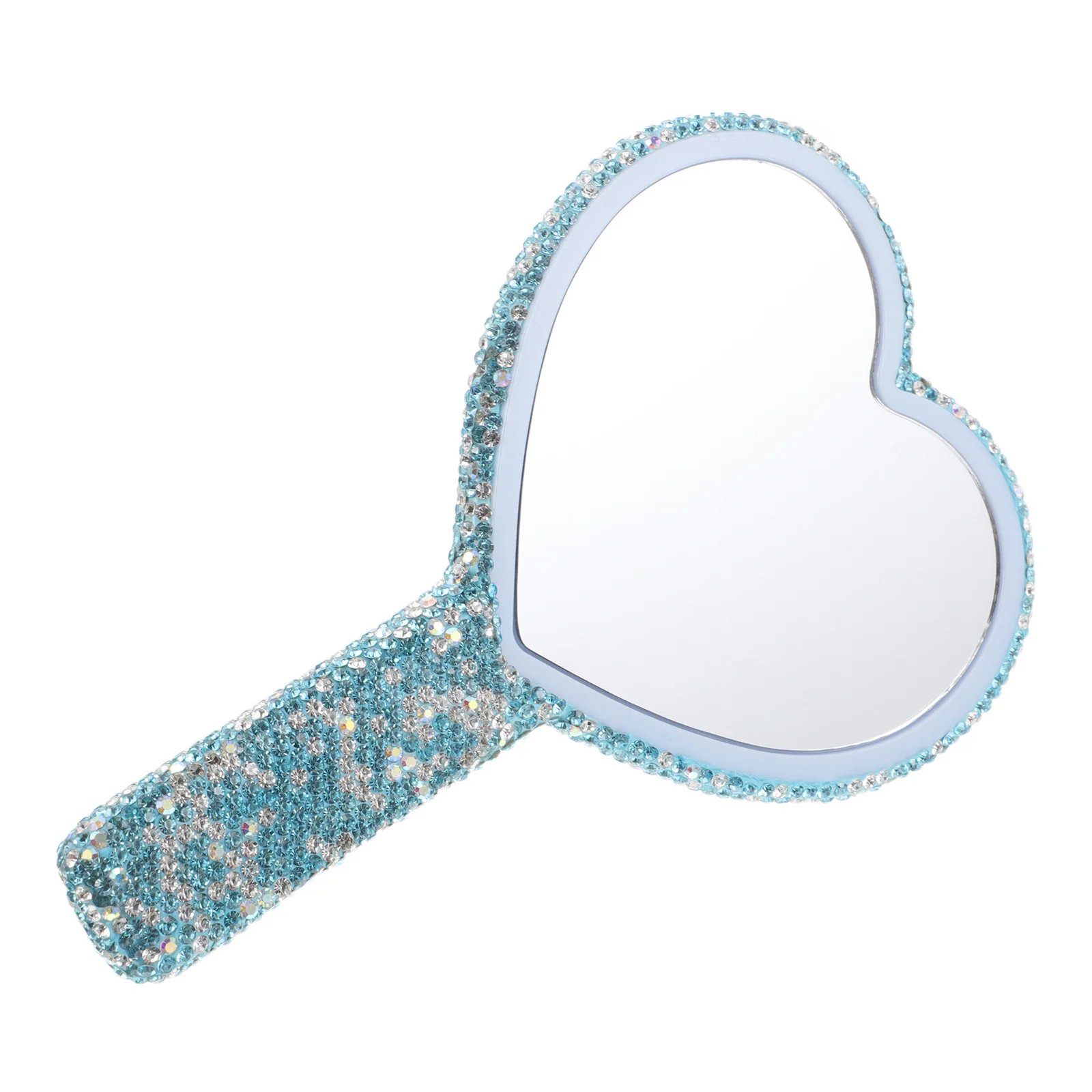 

Stylish Heart Shaped Handheld Mirror Portable Compact Makeup Mirror for Girls Travel Purse Pocket Personal Grooming Essential