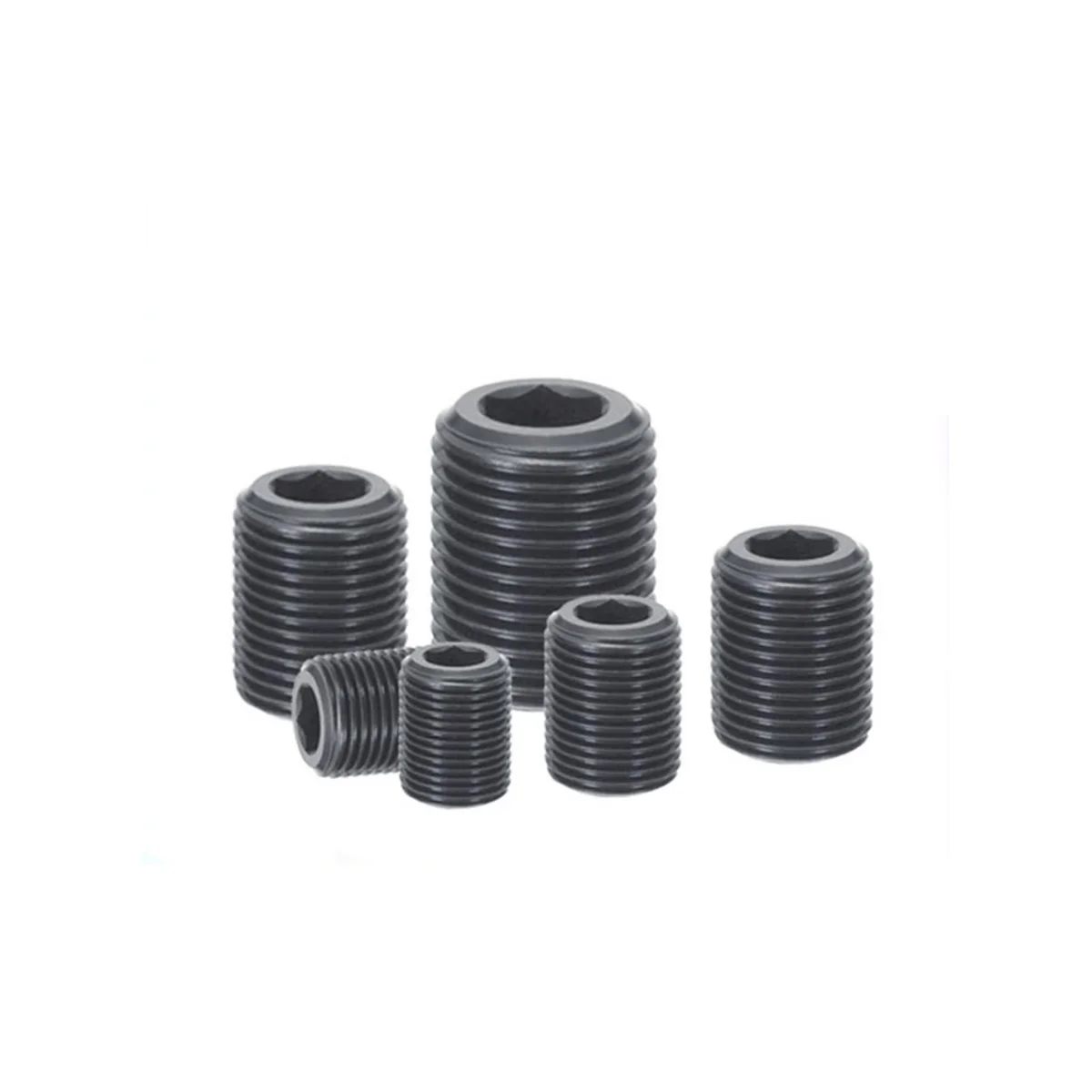 Black Carbon Steel Through-Hole Adjustment Screws And Bolts Fasteners