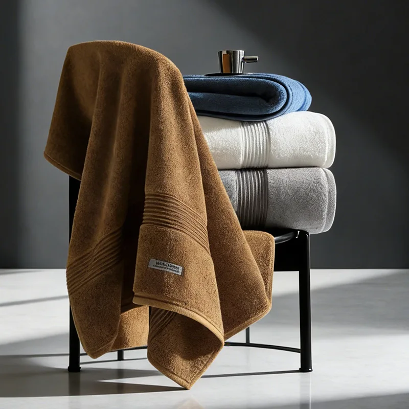 Household Pure Cotton Bath Towel Thick and Durable Adult Bath Towel Large-sized Wrapped Bath Towel Hotel and Homestay Towe