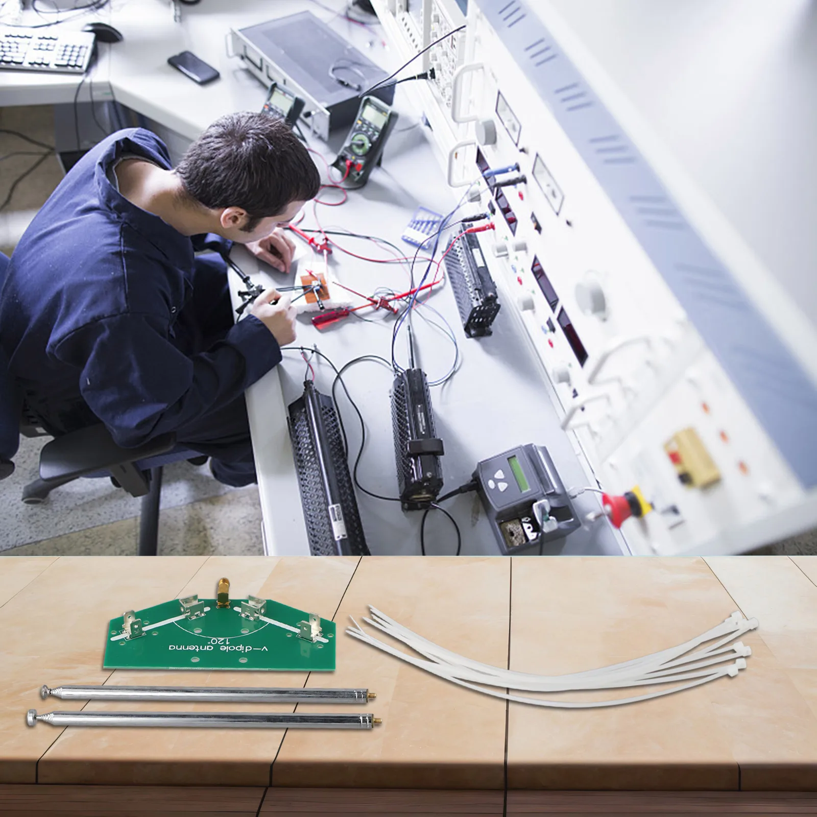 ชุดเสาอากาศไดโพล DIY V สําหรับการรับ 137MHz พร้อมคันโยกปรับความยาวได้สําหรับการเพิ่มประสิทธิภาพและประสิทธิภาพสัญญาณ