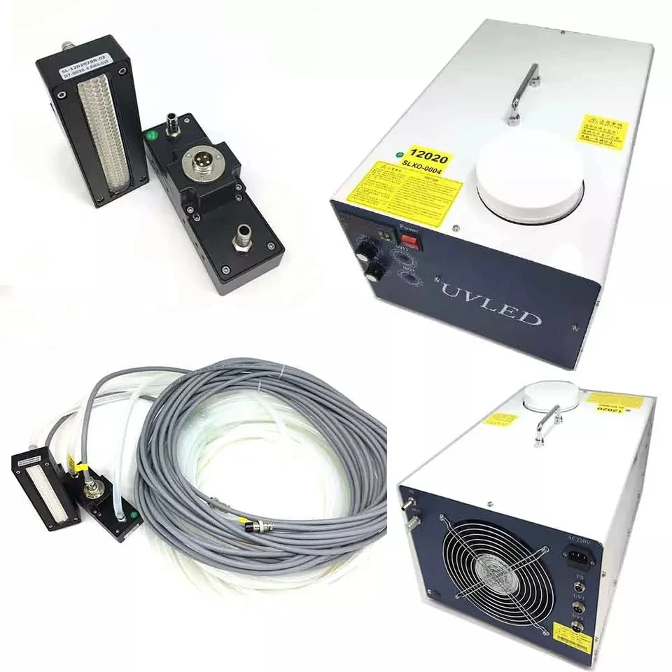 JUCAILI One Set UV Curing Lamp System with Water Cooling Tank for Hoson Board UV Printer Curing Light 6-12cm