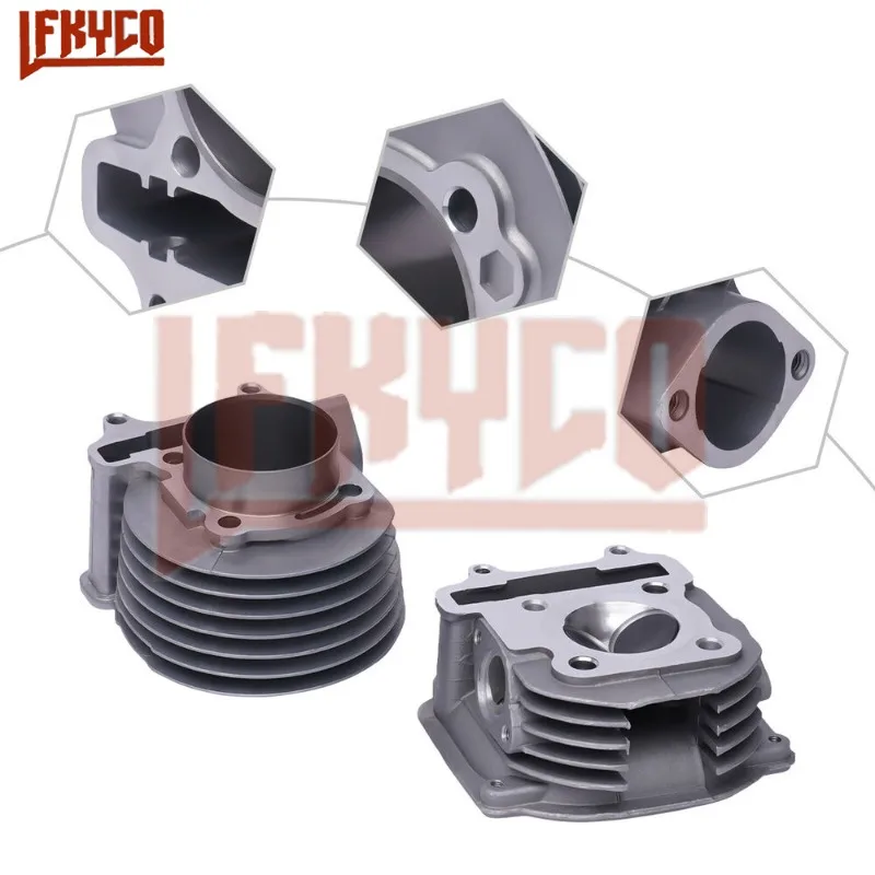 Motorcycle Accessories 57.4mm Engine Parts Cylinder Head Kit Set Motor for GY6 150 150CC Freeway150 Kymco New Many 150 Motoblock