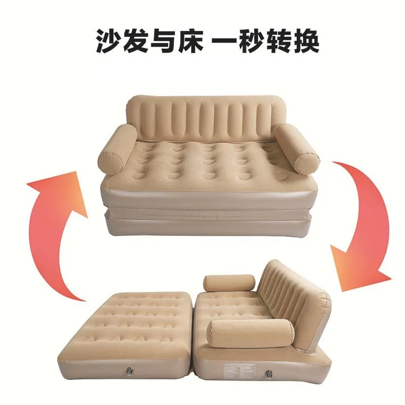 Outdoor Inflatable Foldable Sofa Bed Camping Air Mattress Waterproof Dual Use for 2 Persons