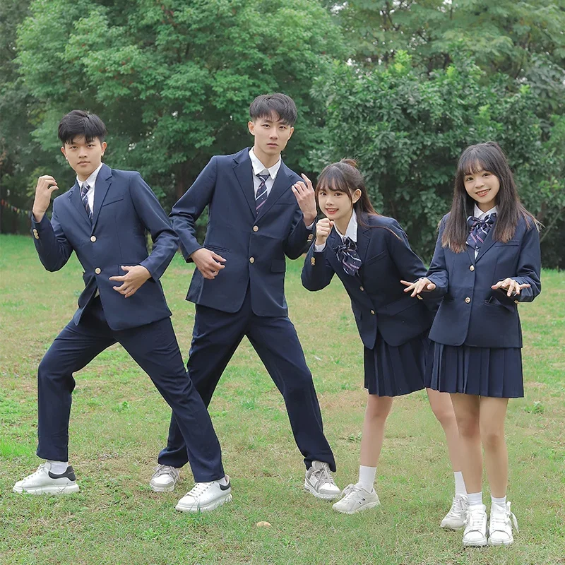 Seifuku Uniforme colegial japonês para mulheres, JK Blazer japonês, casaco da Marinha para graduação, roupas escolares para meninas, jaqueta de estudante