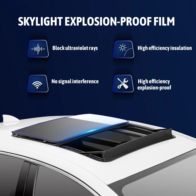 Film Pelindung Sunroof Mobil Glossy Tpu Ppf Bebas Gelembung Hitam Vinyl Film Pelindung Mobil Vinyl Wrap