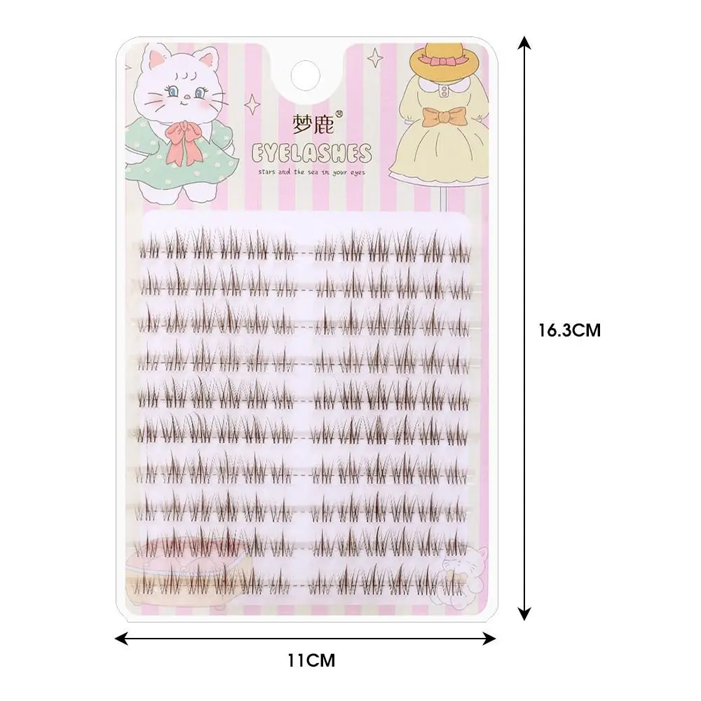 Faux-cils naturels longs, 10 rangées/boîte, confortables à porter, grappes de tige transparentes, outils de maquillage pratiques et doux pour les yeux