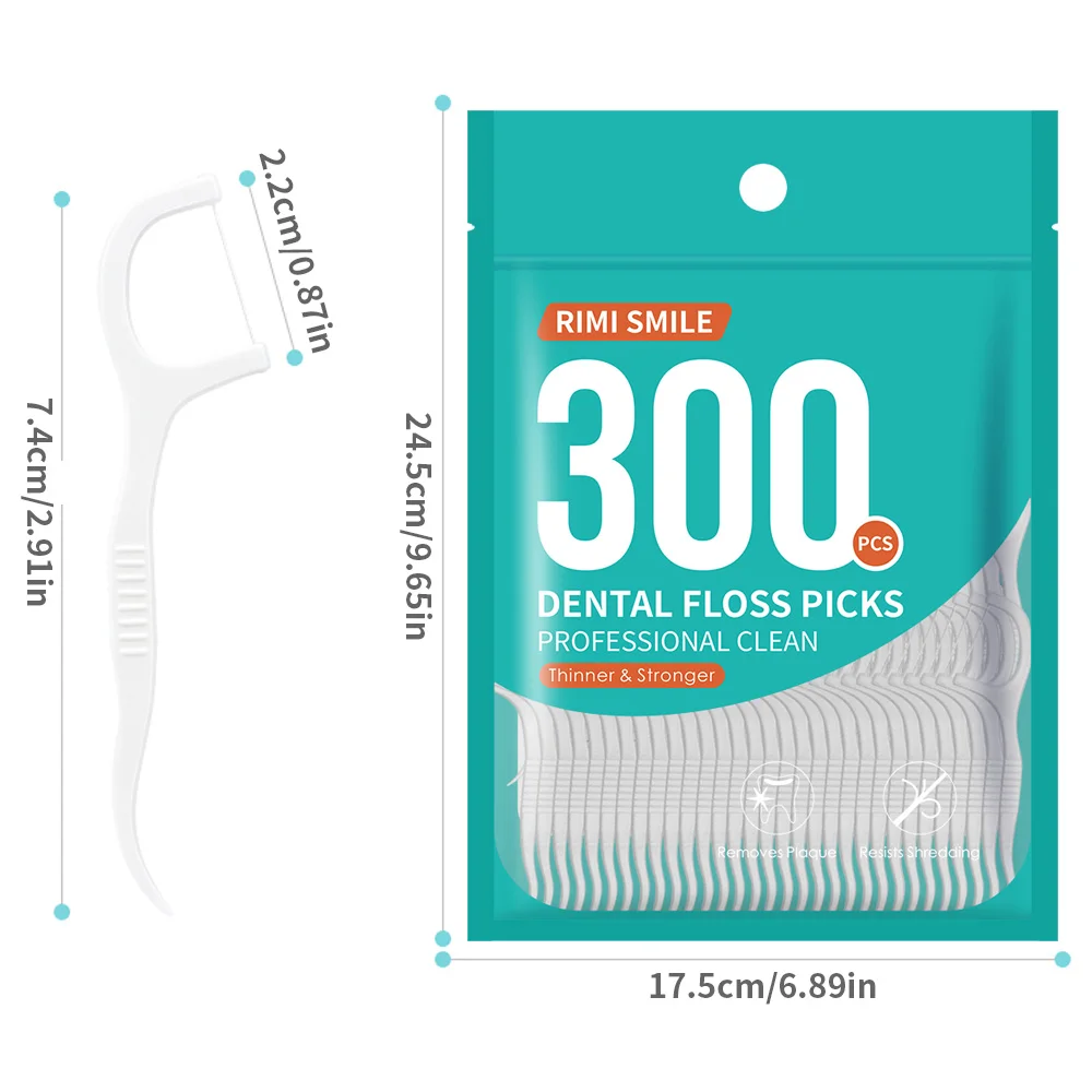 300/600/1200PCS dental floss stick, interdental brush - (comes with 1 dental floss box) - suitable for oral hygiene and dental c