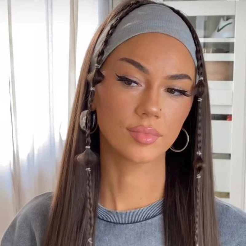 الصلبة اللون محبوك عقال النسخة الكورية مطاطا عقال الرياضة اللياقة البدنية رباط شعر ليلة رأس السنة الجديدة زينة الملحقات